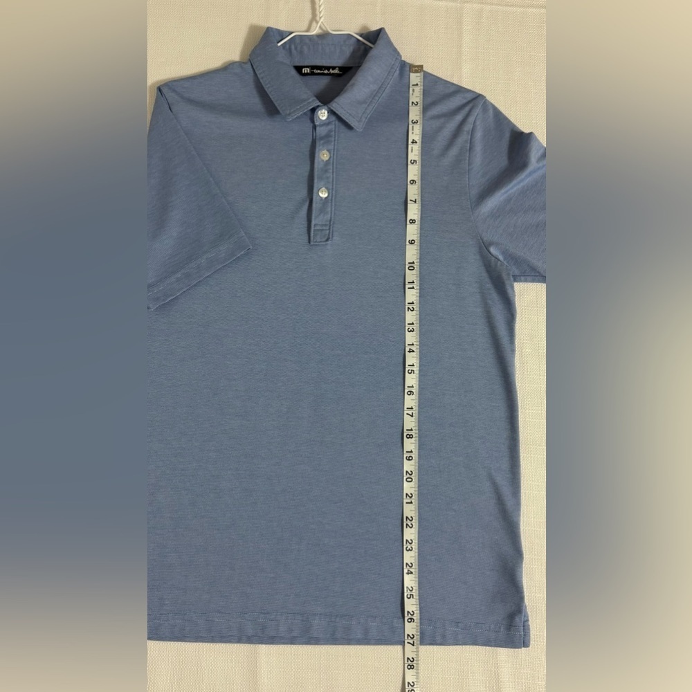 Travis Mathew Micro Stripe Golf Polo Shirt Short Sleeve Wicking Breathable Small - Picture 9 of 11